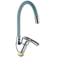 Змішувач для кухні MIXXUS YUB4-181 REFLECTOR GRAY з гнучким виливом (колір хром, вилив сірий) (MI6483)