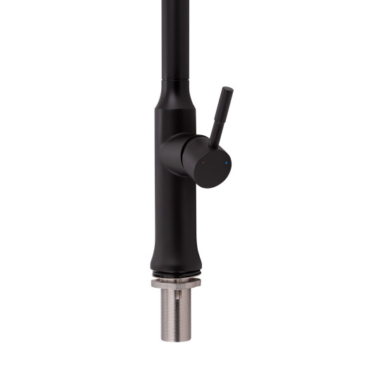 Смеситель для кухни Qtap Baruska с выдвижным изливом QTBAR9137103UB Black Matt Смеситель для кухни Qtap Baruska с выдвижным изливом QTBAR9137103UB Black Matt