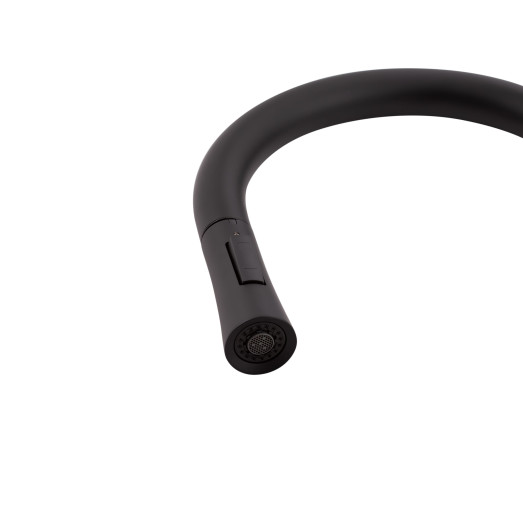 Смеситель для кухни Qtap Baruska с выдвижным изливом QTBAR9137103UB Black Matt Смеситель для кухни Qtap Baruska с выдвижным изливом QTBAR9137103UB Black Matt