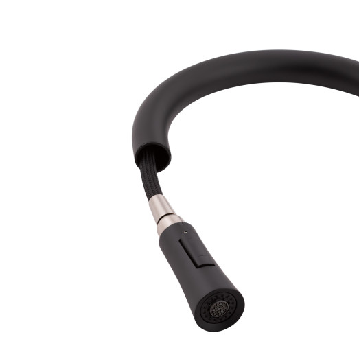 Смеситель для кухни Qtap Baruska с выдвижным изливом QTBAR9137103UB Black Matt Смеситель для кухни Qtap Baruska с выдвижным изливом QTBAR9137103UB Black Matt