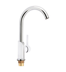 Змішувач для кухні Qtap Grand QTGRAWCR007F Chrome/White