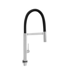 Смеситель для кухни Qtap Katuska с гибким изливом QTKTS91103AN Brushed Nickel PVD