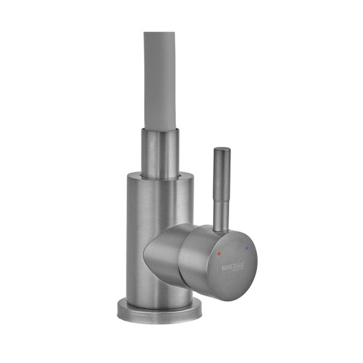 Змішувач для кухні MIXXUS SEO-011 GRAPHITE REFL.GRAY з нержавіючої сталі SUS304 з гнучким виливом (MI8225)