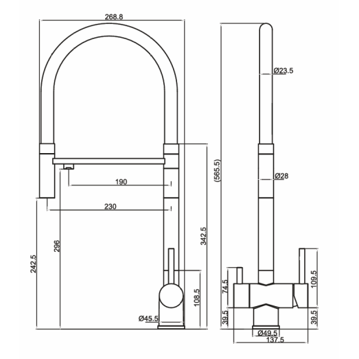 Змішувач для кухні з підключенням до фільтру FADO Crater колір нікель (MIX01601BN)
