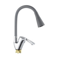 Змішувач для кухні з силіконовим виливом Champion YUB 011-181 Refl.Grey (MI6422)
