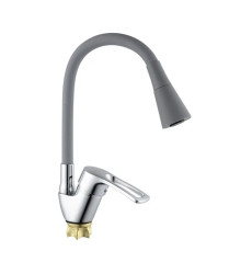 Змішувач для кухні з силіконовим виливом Champion YUB 011-181 Refl.Grey (MI6422)