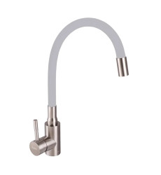 Змішувач для кухні з сірим силіконовим виливом Haiba SUS 011 (HB3890)
