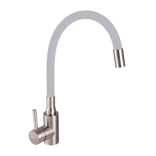 Змішувач для кухні з сірим силіконовим виливом Haiba SUS 011 (HB3890)