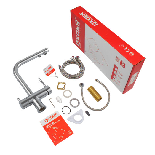 Смеситель для кухни с выходом для питьевой воды KOER KB-72001-01 (KR3391)