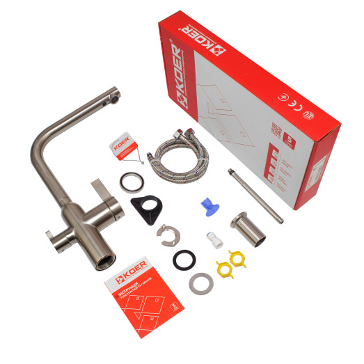 Смеситель для кухни с выходом для питьевой воды Koer KI-72020-02 (KR4797)