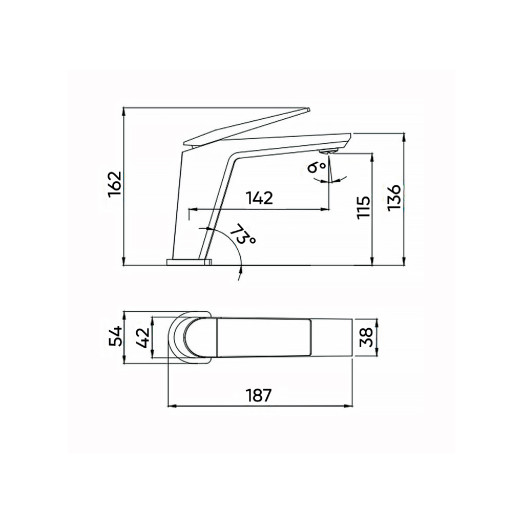 Змішувач для умивальника FADO Pisano хром (MIX0904C)