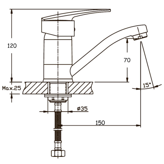 Змішувач для умивальника Haiba Agat 555 (HB0010)