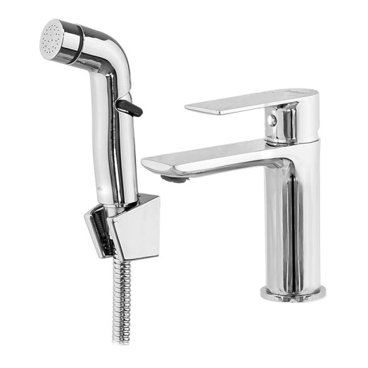 Змішувач для умивальника Haiba ALEX 001 (SH) із виходом для гігієнічної лійки (HB3977)