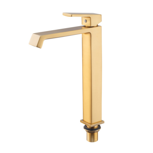 Змішувач для умивальника Haiba GAUDI 001 (HIGH) BRUSHED GOLD (HB9597)