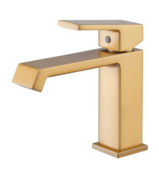 Змішувач для умивальника HAIBA GAUDI 001 BRUSHED GOLD (HB9583)