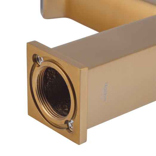 Змішувач для умивальника HAIBA GAUDI 001 BRUSHED GOLD (HB9583)