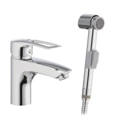 Змішувач для умивальника Haiba Germes 001 з гігієнічною лійкою (HB0918)