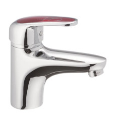 Змішувач для умивальника Haiba Magic 001 з червоною ручкою (HB0684)