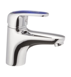Змішувач для умивальника Haiba Magic 001 з синьою ручкою (HB0662)