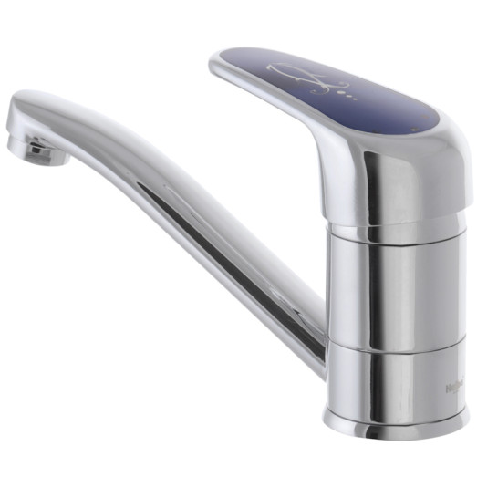 Змішувач для умивальника Haiba Magic 004 з синьою ручкою (HB0666)