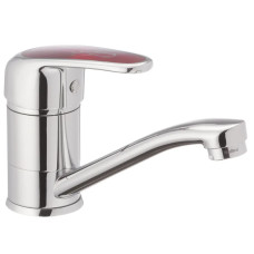 Змішувач для умивальника Haiba Magic 555 з червоною ручкою (HB0673)