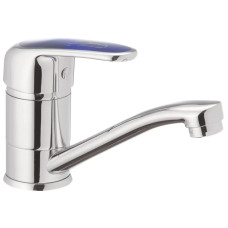 Змішувач для умивальника HAIBA MAGIC 555 з синьою ручкою (HB0672)