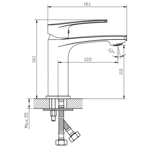 Змішувач для умивальника Haiba Troya 001 (HB9659)