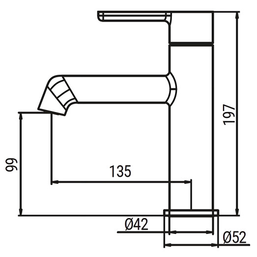 Змішувач для умивальника Koer KB-10029-01 (KR5478)