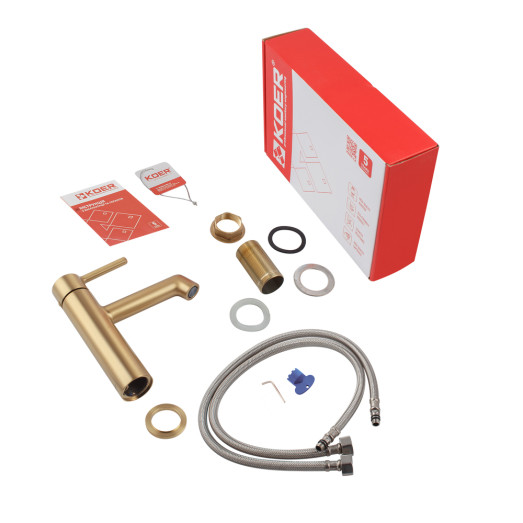 Змішувач для умивальника Koer KB-10029-12 колір золото (KR5501)