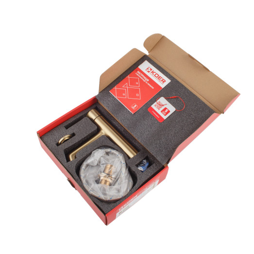 Змішувач для умивальника Koer KB-10029-12 колір золото (KR5501)