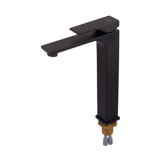 Змішувач для умивальника Koer KB-11010-05 високий чорний (KR3483)