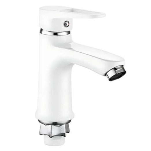 Змішувач для умивальника MIXXUS ELBA 001 NUT WHITE без підведення (Колір білий) (MI6584)