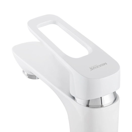 Смеситель для умывальника MIXXUS NEVADA 001 NUT WHITE (Белый цвет) (MI5798)