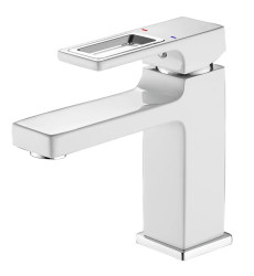 Смеситель для умывальника MIXXUS PREMIUM DANTE 001 NUT WHITE-CHROME (Цвет белый матовый, хром) (MI6792)