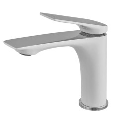 Смеситель для умывальника MIXXUS PREMIUM DERBY 001 NUT WHITE-CHROME (Цвет белый матовый, хром) (MI6613)