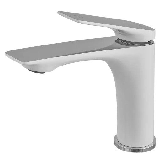 Смеситель для умывальника MIXXUS PREMIUM DERBY 001 NUT WHITE-CHROME (Цвет белый матовый, хром) (MI6613)
