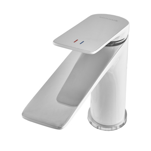 Смеситель для умывальника MIXXUS PREMIUM DERBY 001 NUT WHITE-CHROME (Цвет белый матовый, хром) (MI6613)