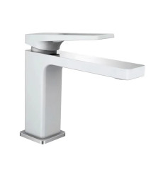 Змішувач для умивальника MIXXUS PREMIUM GROG 001 WHITE (Колір білий, хром) (MI5939)