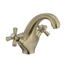 Смеситель для умывальника MIXXUS PREMIUM RETRO BRONZE-161 (Цвет бронза) (MI1650)