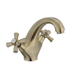 Смеситель для умывальника MIXXUS PREMIUM RETRO BRONZE-161 (Цвет бронза) (MI1650)