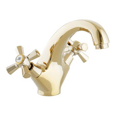 Смеситель для умывальника MIXXUS PREMIUM RETRO GOLD-161 (Цвет золото) (MI5848)