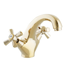 Смеситель для умывальника MIXXUS PREMIUM RETRO GOLD-161 (Цвет золото) (MI5848)