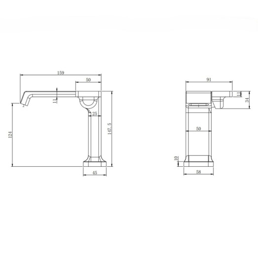 Смеситель для умывальника MIXXUS PREMIUM TERRA 001 NUT GRAPHITE (цвет графит) (MI8383)