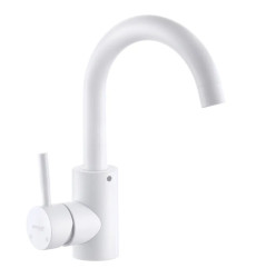Смеситель для умывальника MIXXUS SUS-001-C WHITE из нержавеющей стали SUS304 (Цвет белый) (MI5754)