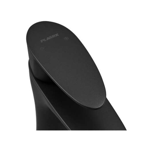 Смеситель для умывальника Plamix Cezar-001 SET Matte black (с подводом) (PM0662)
