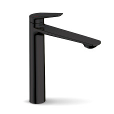 Змішувач для умивальника високий FADO Garda матовий чорний (MIX05044B)