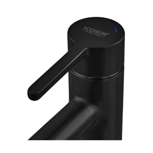 Змішувач для умивальника високий Koer KB-11029-05 чорний (KR5488)