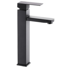 Смеситель для умывальника высокий MIXXUS KUB-001-HIGH BLACK из нержавеющей стали SUS304 (MI2830)