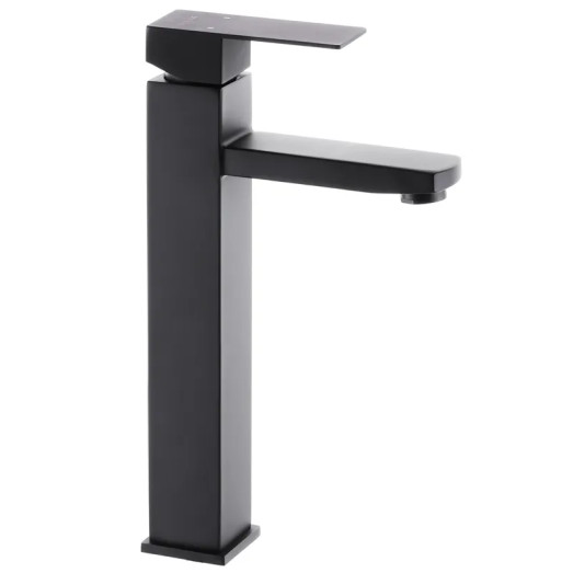 Смеситель для умывальника высокий MIXXUS KUB-001-HIGH BLACK из нержавеющей стали SUS304 (MI2830)