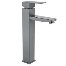Смеситель для умывальника высокий MIXXUS KUB-001-HIGH GRAPHITE из нержавеющей стали SUS304 (Цвет графит) (MI6094)